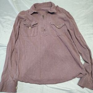 American Eagle Outfitters Purple Men's Quarter Zip Shirt Size XS